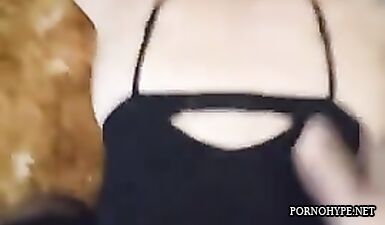 Настя в чулках получает жесткий анальный трах
